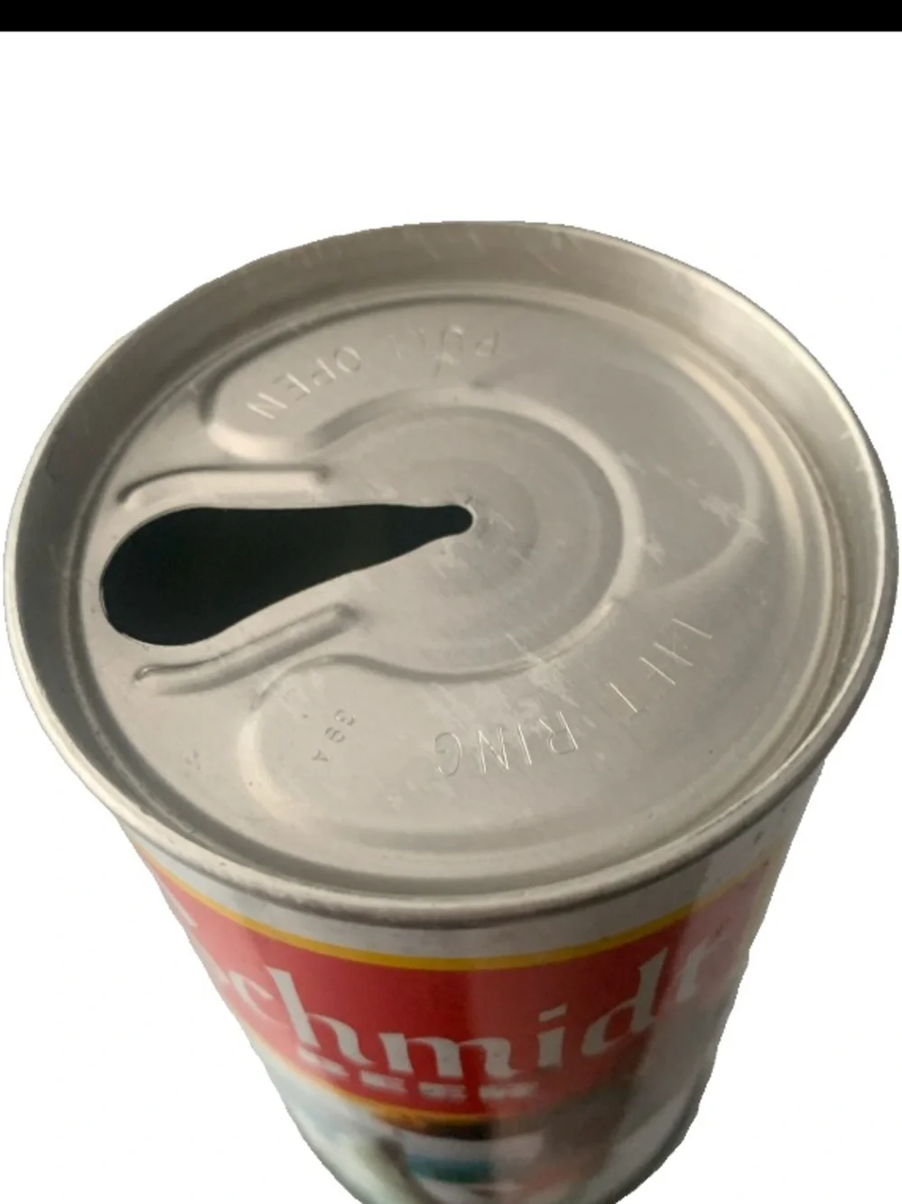 Vintage Beer Can Schmidt Beer Ice Fishing Empty Steel Can